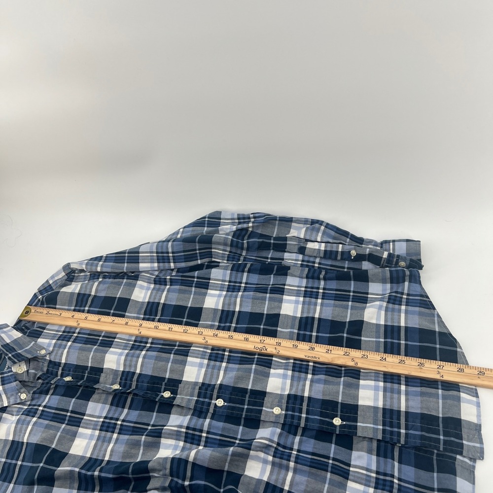 Ralph Lauren Mens Custom Fit Plaid Button Down Shirt Blue White Medium M - Picture 8 of 9